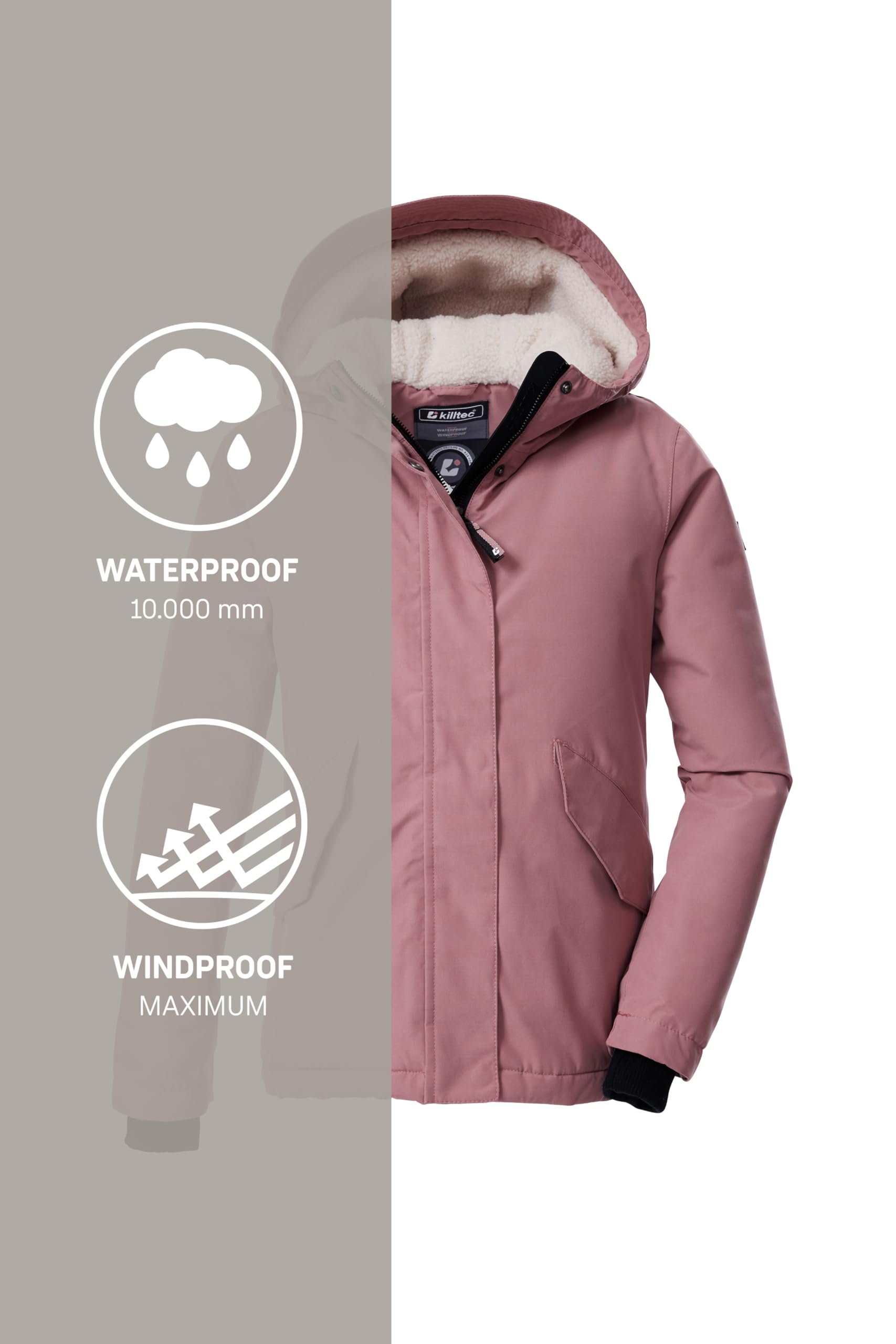 Killtec Funktionsjacke Outdoorjacke mit Kapuze Mädchen