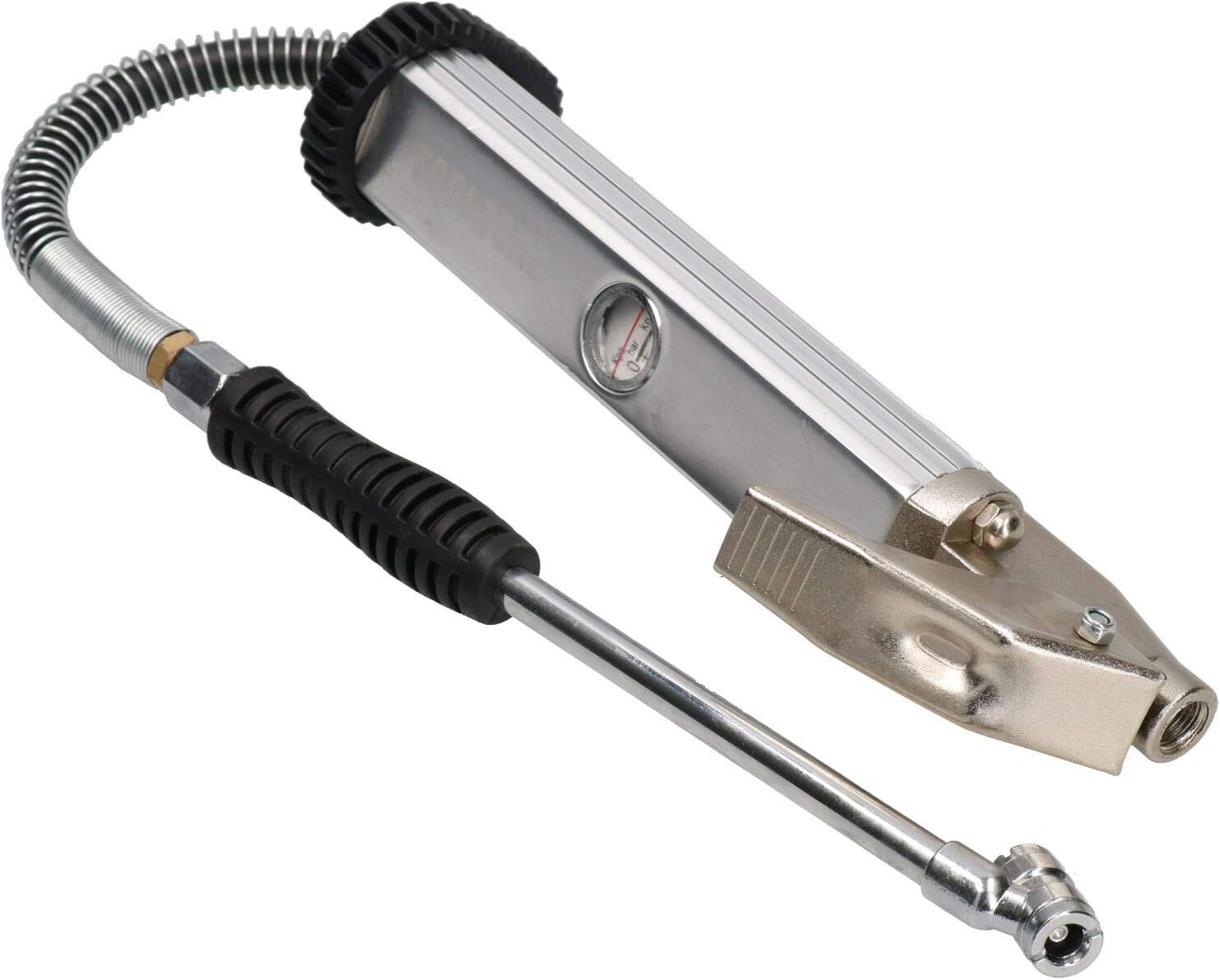 Air Line Tyre Pressure Inflator Gauge Pump Push Pull Connectors 0-160 PSI