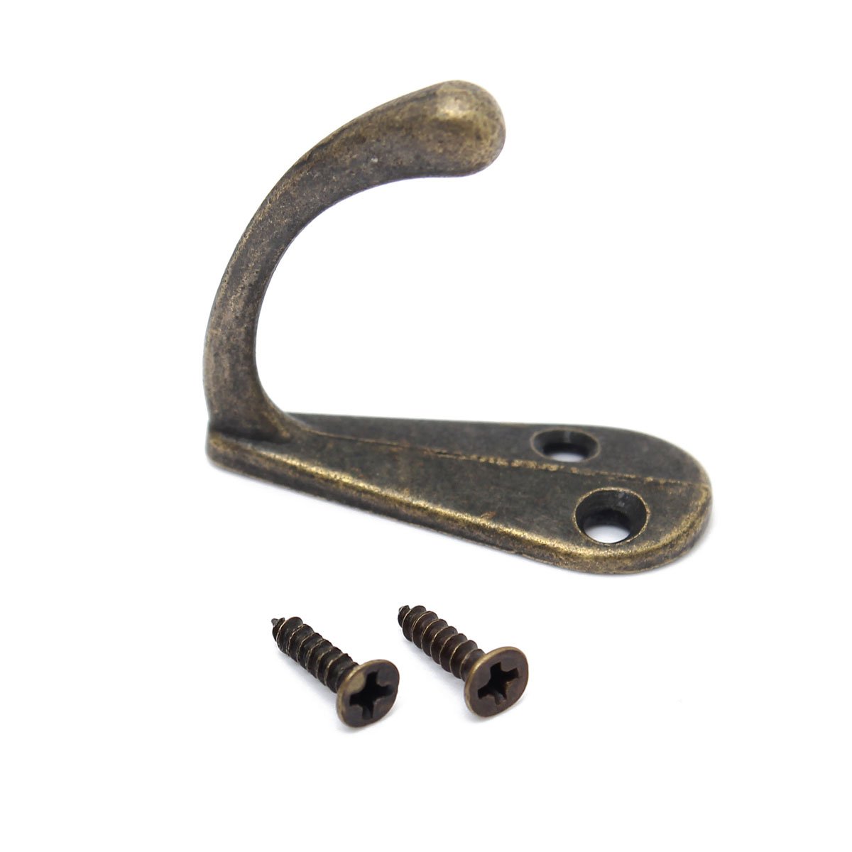 Inovey 4pcs Vintage Zinc Alloy Mini Robe Hat Coat Clothes Towel Single Hanger Hooks Bath Wall Door