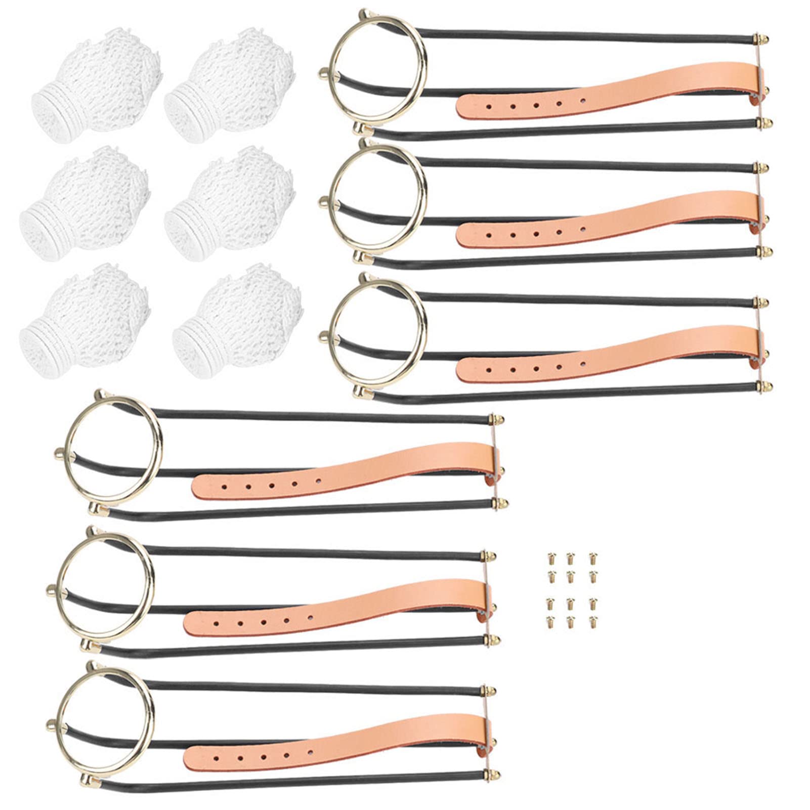 QANYEGN 6Pcs Billiards Table Empire Rail with Net Pockets, Stainless Steel Billiard Table Replacement for Billiards Table