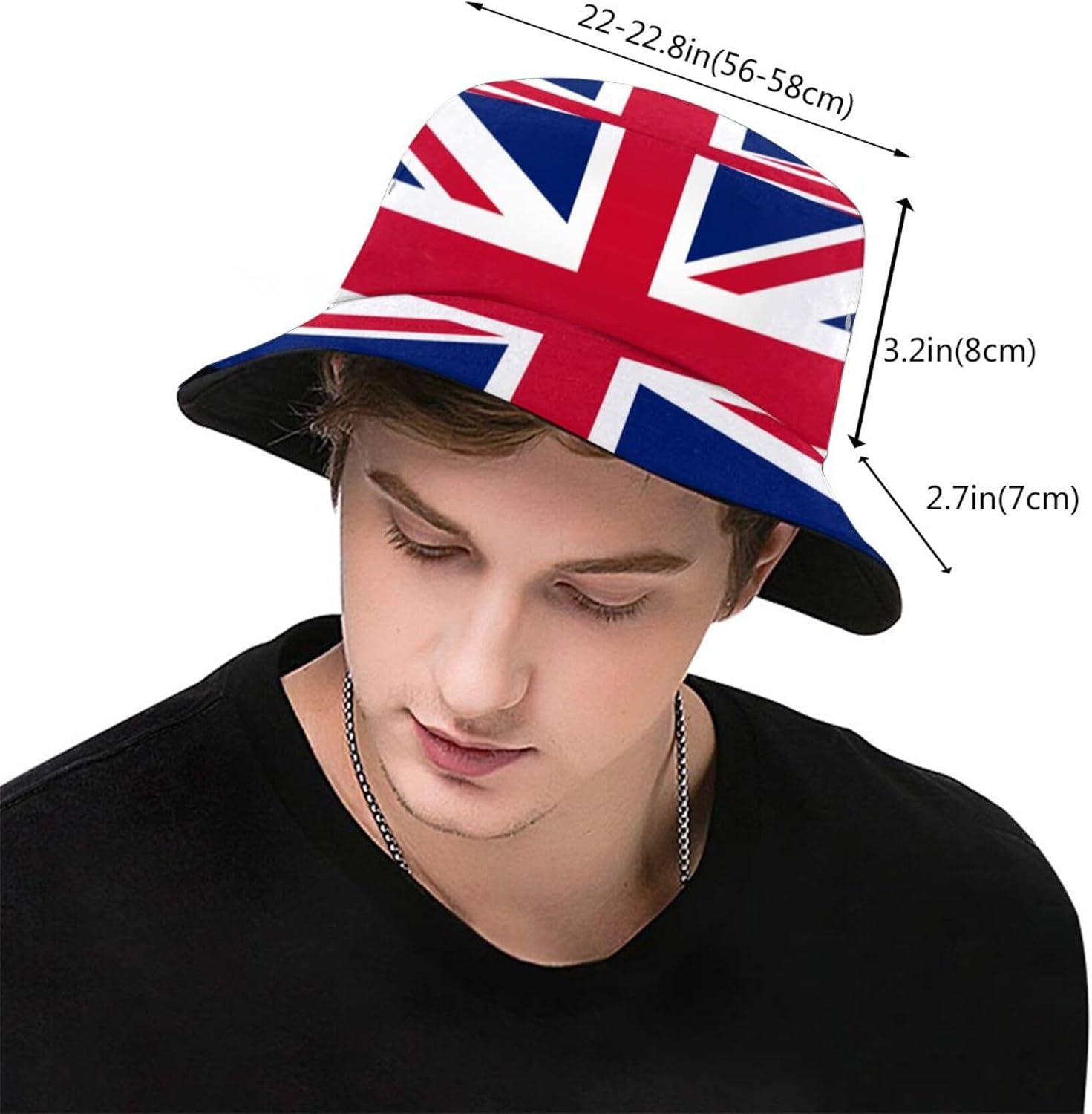 Flag Bucket Hat for Women Men Patriotic Fisherman Hats Outdoor Summer Sun Protection Caps