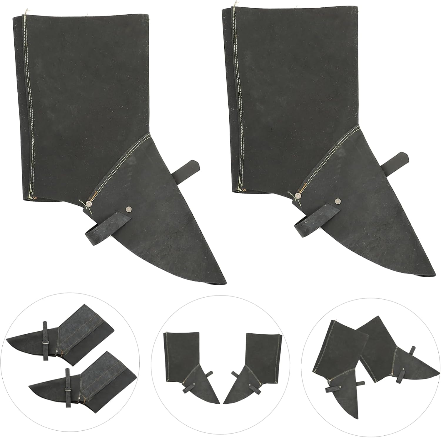 1pair Leather Welding Spats Heat and Abrasion Resistant Shoe Covers for Welding Automotive and Processing Coverage Foot Protection Gaiters
