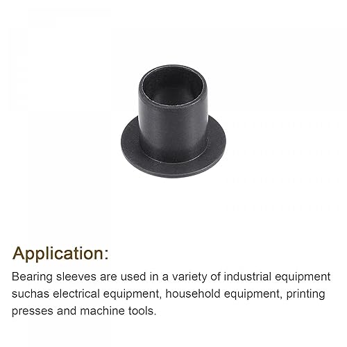 Miniatura 15 de uxcell Rodamientos de manga con bridas 0.118 in Diámetro 0.181 in OD 0.197 in Longitud POM Envueltos Bujes sin aceite Negro 4pcs