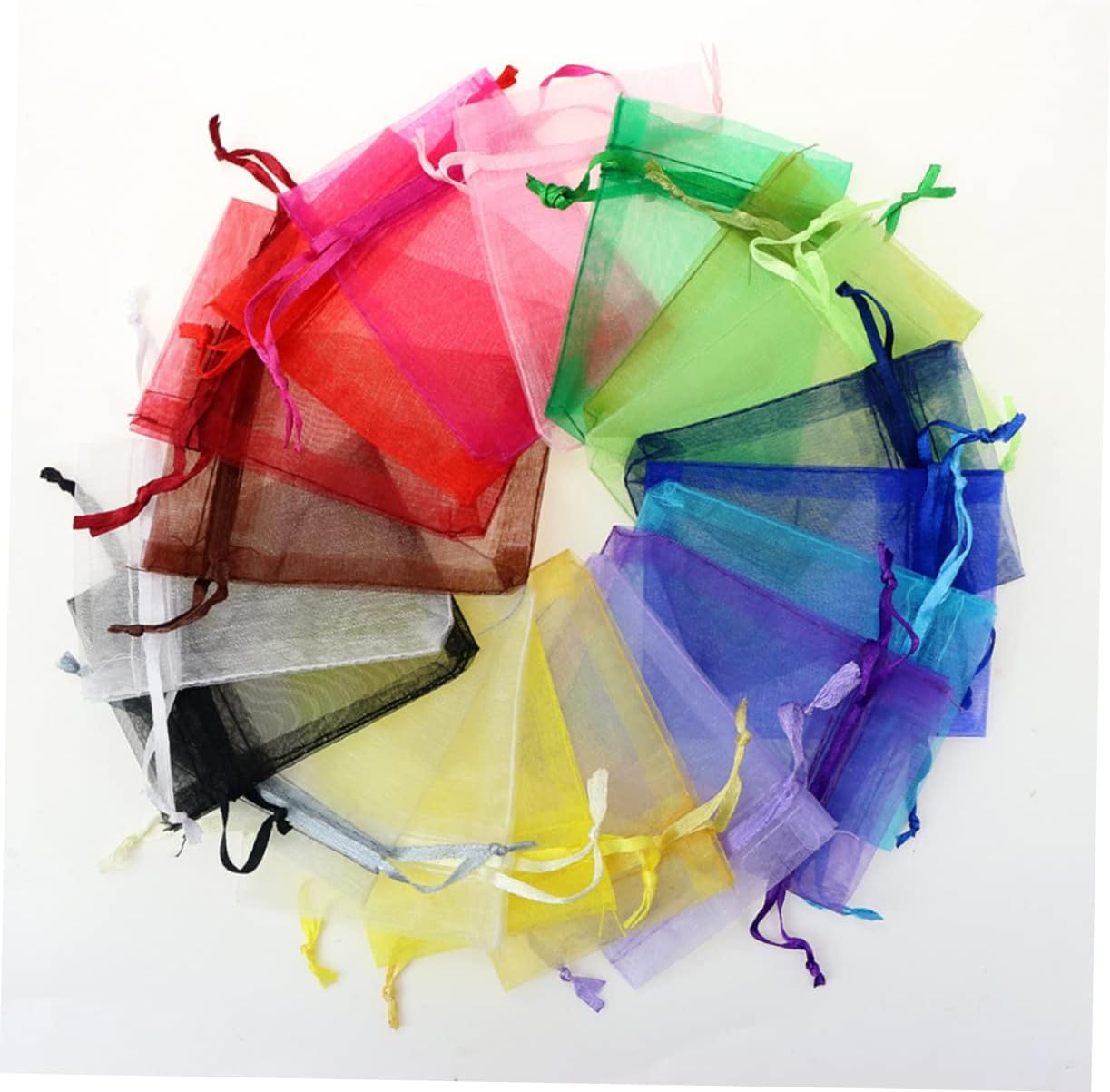 Gatuida 300pcs Lavender Organza Drawstring Bags Transparent Sheer Favor Pouches for Weddings Birthdays and Showers Bags for Sweets Jewelry and Goodies