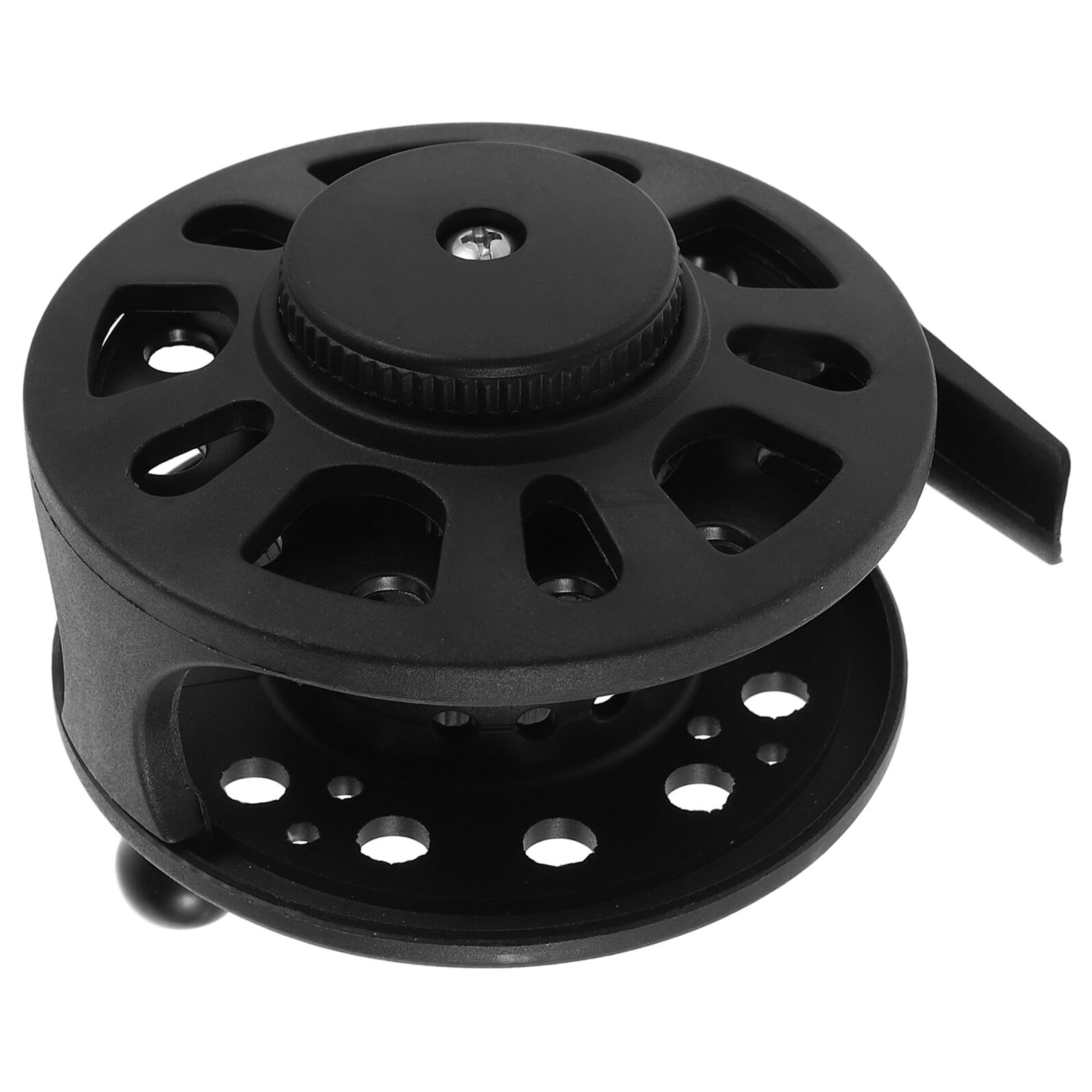 Fly Fishing Reel Abs Plastic Centerpin Floating Reel Lightweight Spool with Smooth Line Through Design for Freshwater and Saltwater Anglers