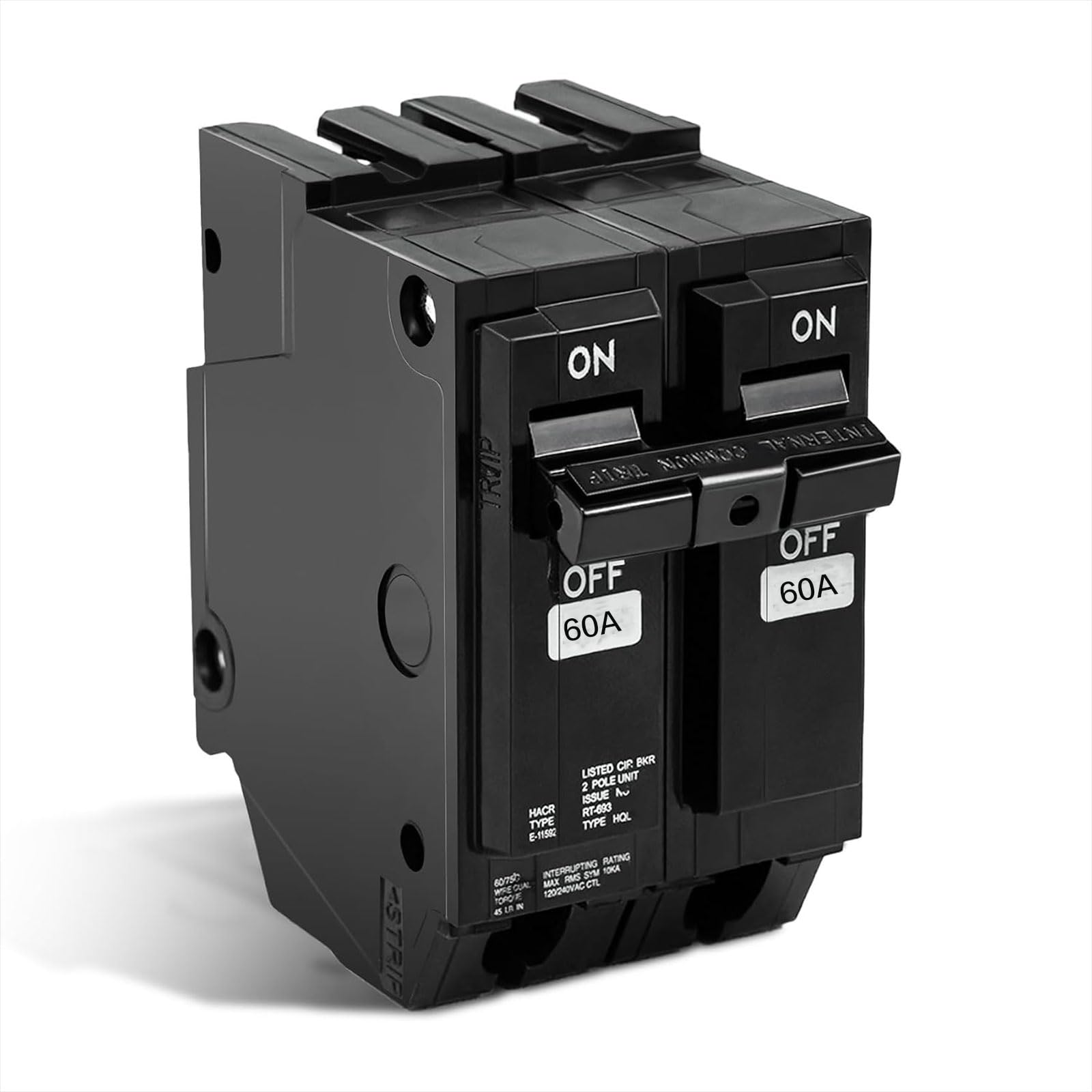 Photo 1 of THQL260 Circuit Breaker 60 Amp 2-Pole, Plug-in Mount, Thermal Magnetic Protection, 10KA, 120/240V, Compatible with GE Q-Line & Thick Series Load Centers