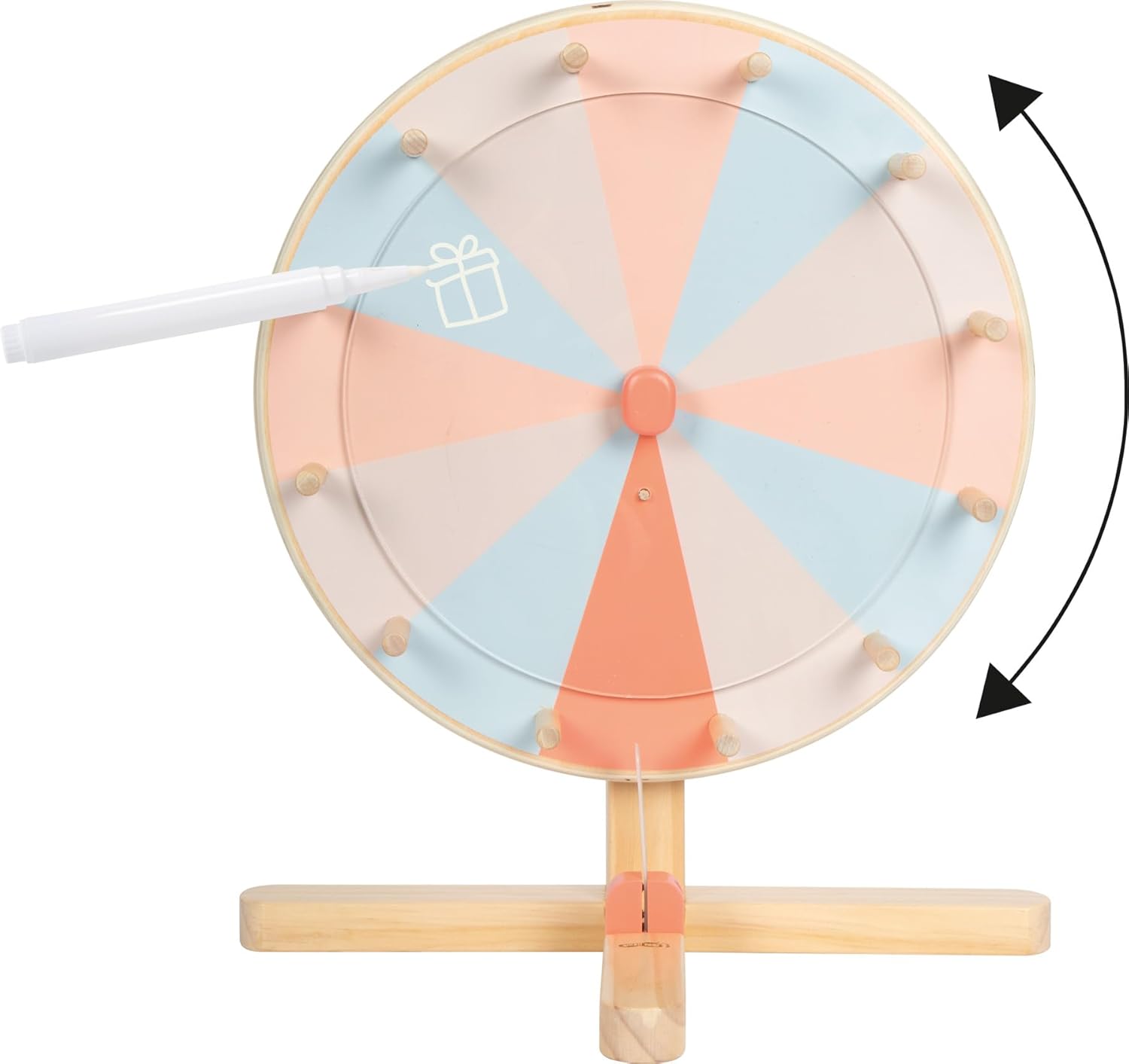 small foot Garden Buddies Wheel of Fortune Wooden Disc and Customisable Designs for Kids from 3 Years, 12645