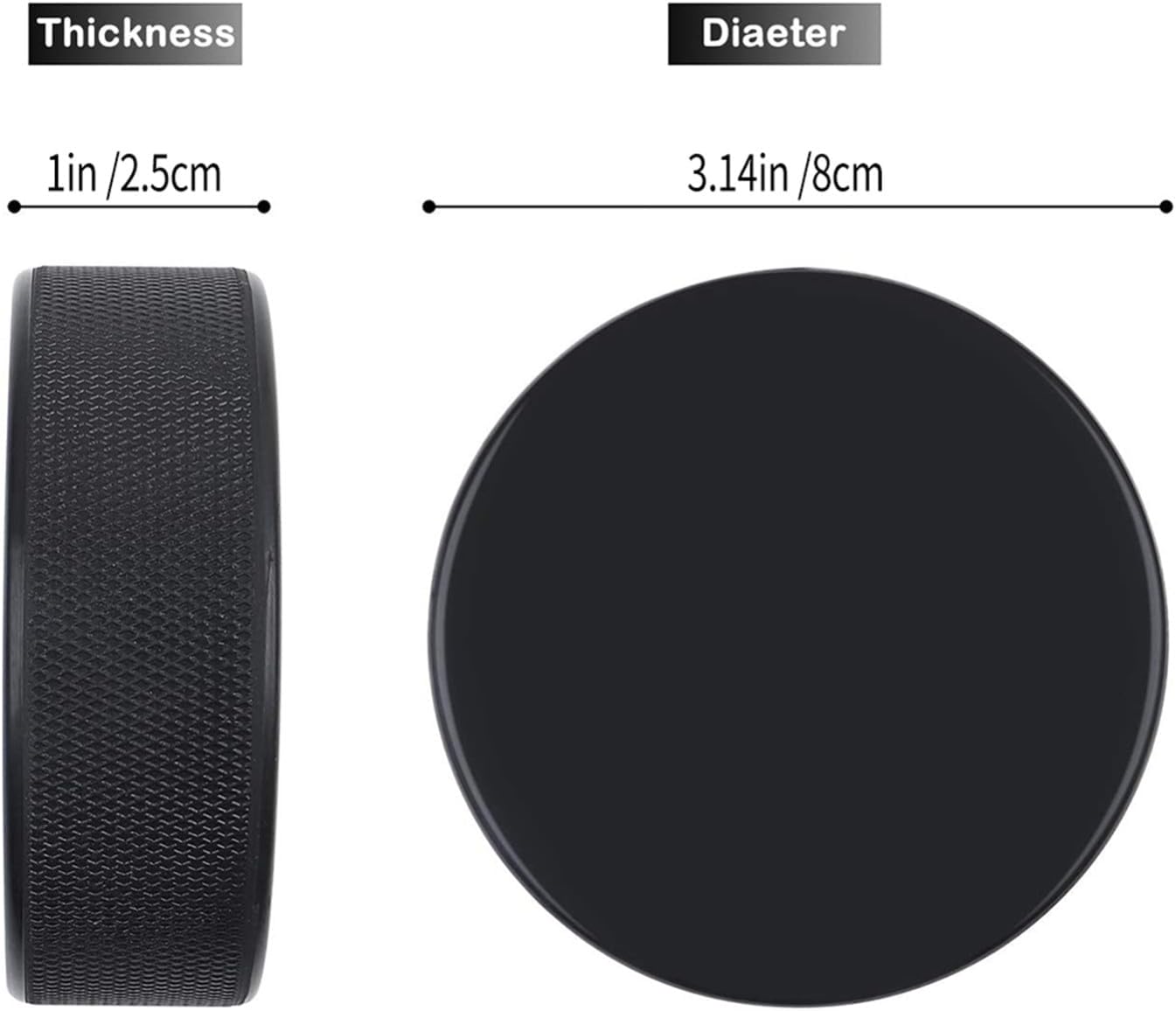 HANABASS 9pcs Official Regulation Ice Hockey Pucks for Practice and Training Black Pucks for Boys and Girls and Adults for Steady Shots Quick Passing and Professional Competitions