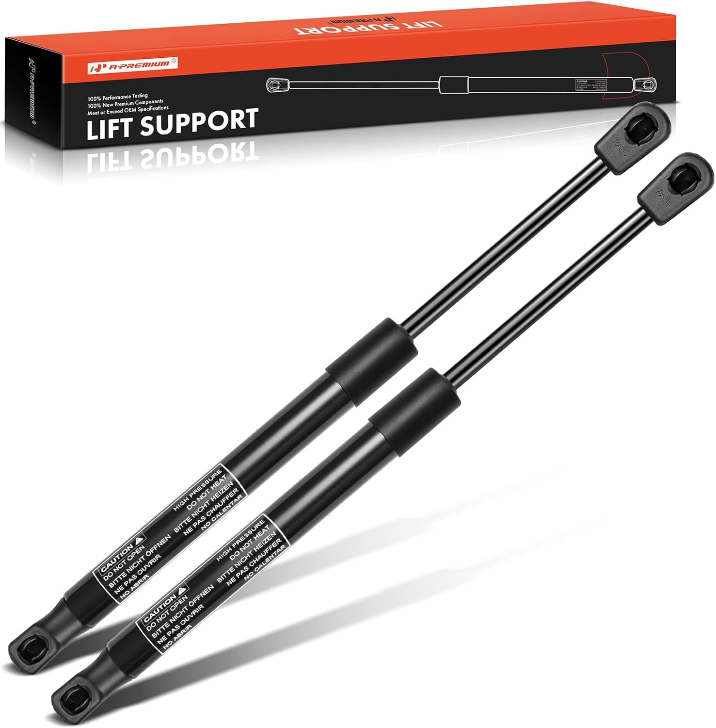 A-Premium Rear Trunk Lid Lift Support Shock Struts Compatible with Select Audi Models - A4 2004-2006, A6/ A4 Quattro 2006-2009, A6 Quattro 2006-2008, S4, RS4, S6, Sedan, 2PC Set