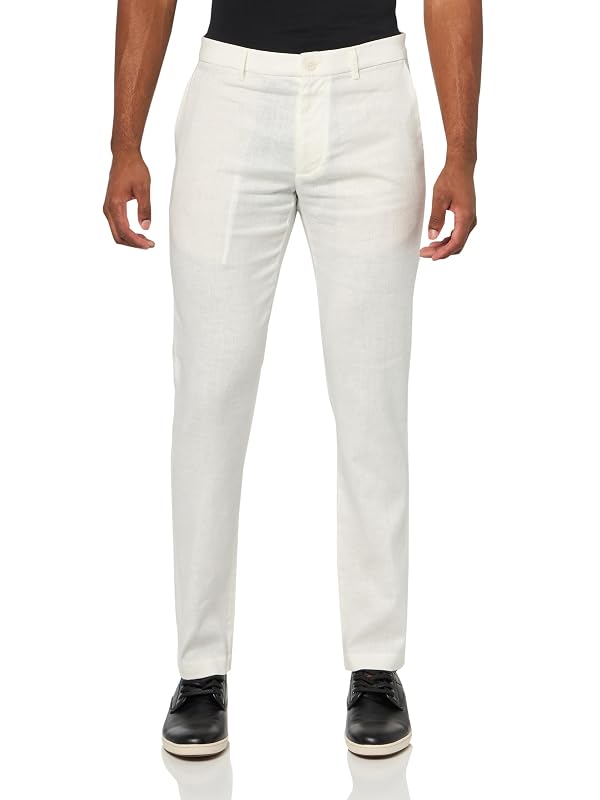 CLUB MONACO Men's Connor Linen Pant, Marshmallow by Club Monaco - Used condition - US$58.16
