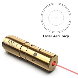 EZshoot 9mm Bore Sight Red Laser Boresighter with Three Batteries