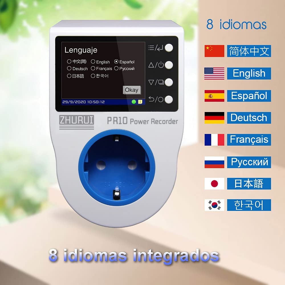 PR10-C EU16A (Deutsch stecker) home power metering buchse/home energy meter/power recorder/strom meter/23 währung einheiten