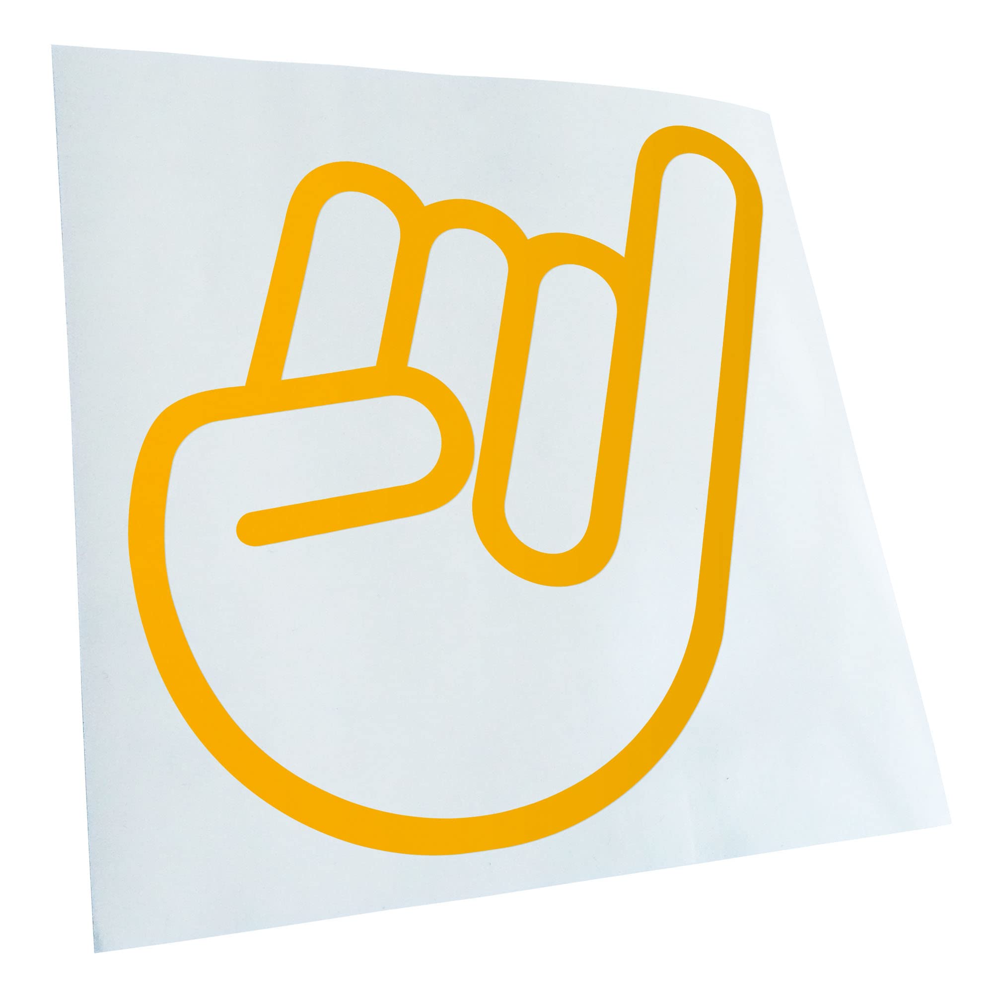 Kiwistar - Car Sticker - Yellow - 24 x 24 cm Stink Finger - Shocker Hand - Rear Window Car Sticker Weatherproof for Car Truck Moped Truck - Sticker Exterior Self-Adhesive Tuning Accessories for Window