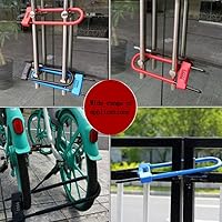 Vista 5 de U Lock-Candado de combinación de bicicleta - Candado de combinación de cuatro posiciones - Candado de grillete largo - con grillete ajustable