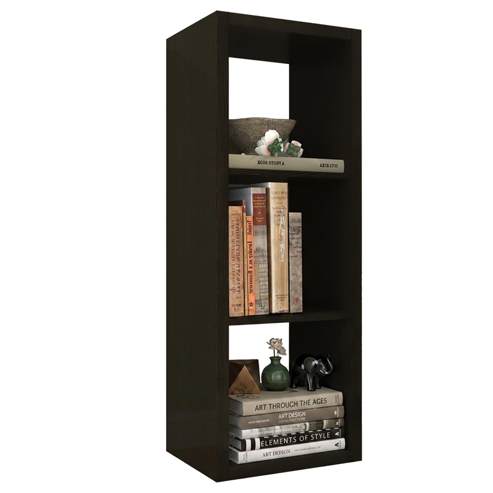 CTESNE 3 Cube Storage Organizer Bookcase, Chocolate, 11 * 11 — image 1