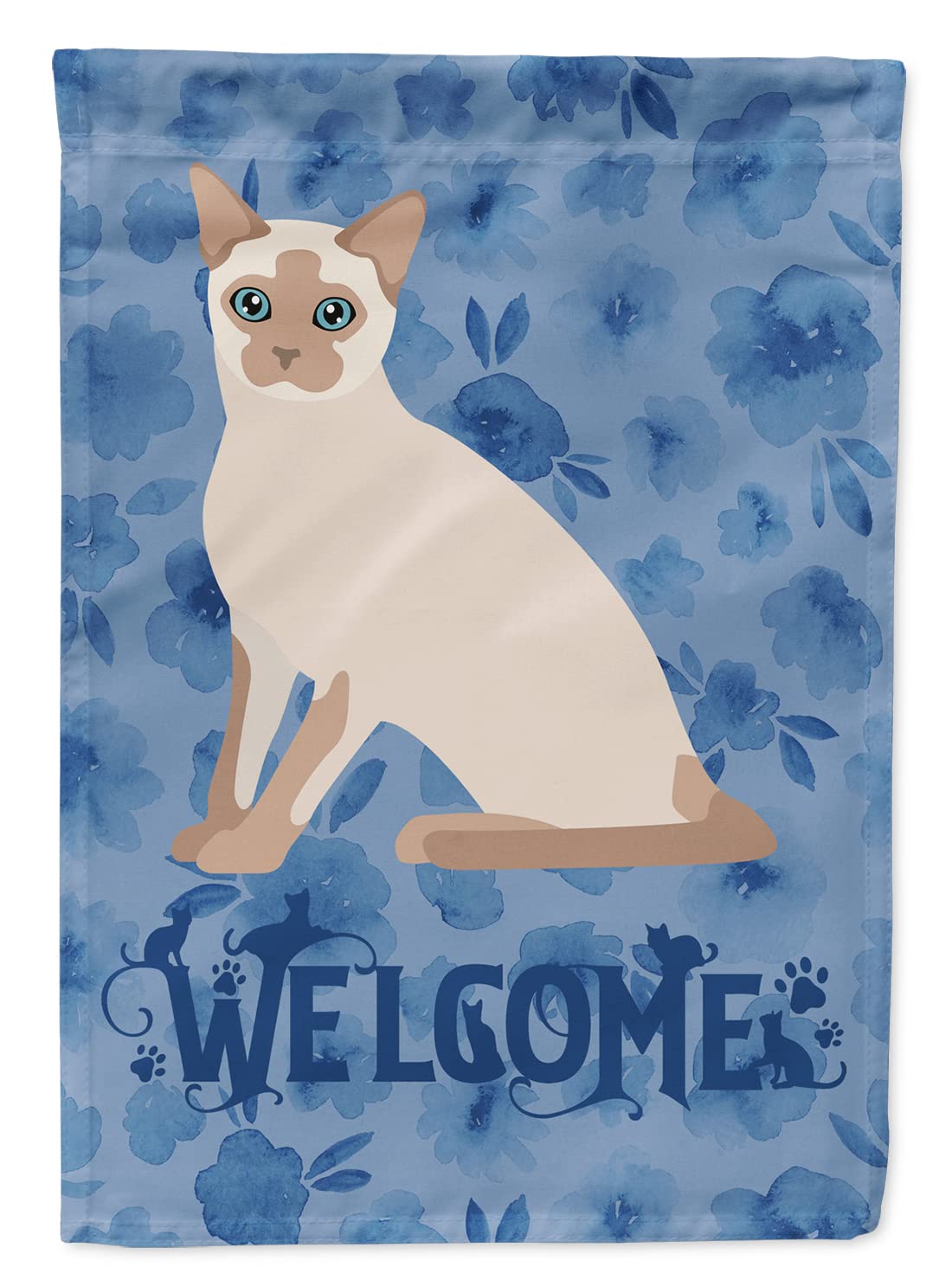 Drapeau de bienvenue chat tonkinois grand pavillon en toile de canevas Caroline's Treasures
