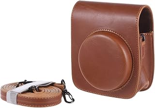 KVKAPLNNTR Vintage PU Bolsa de cámara Cámara protectora Funda protectora Funda protectora for correa de cámara Ajuste for Fujifilm Fit for Instax Mini 90 Fit for película instantánea bolso de la cámar