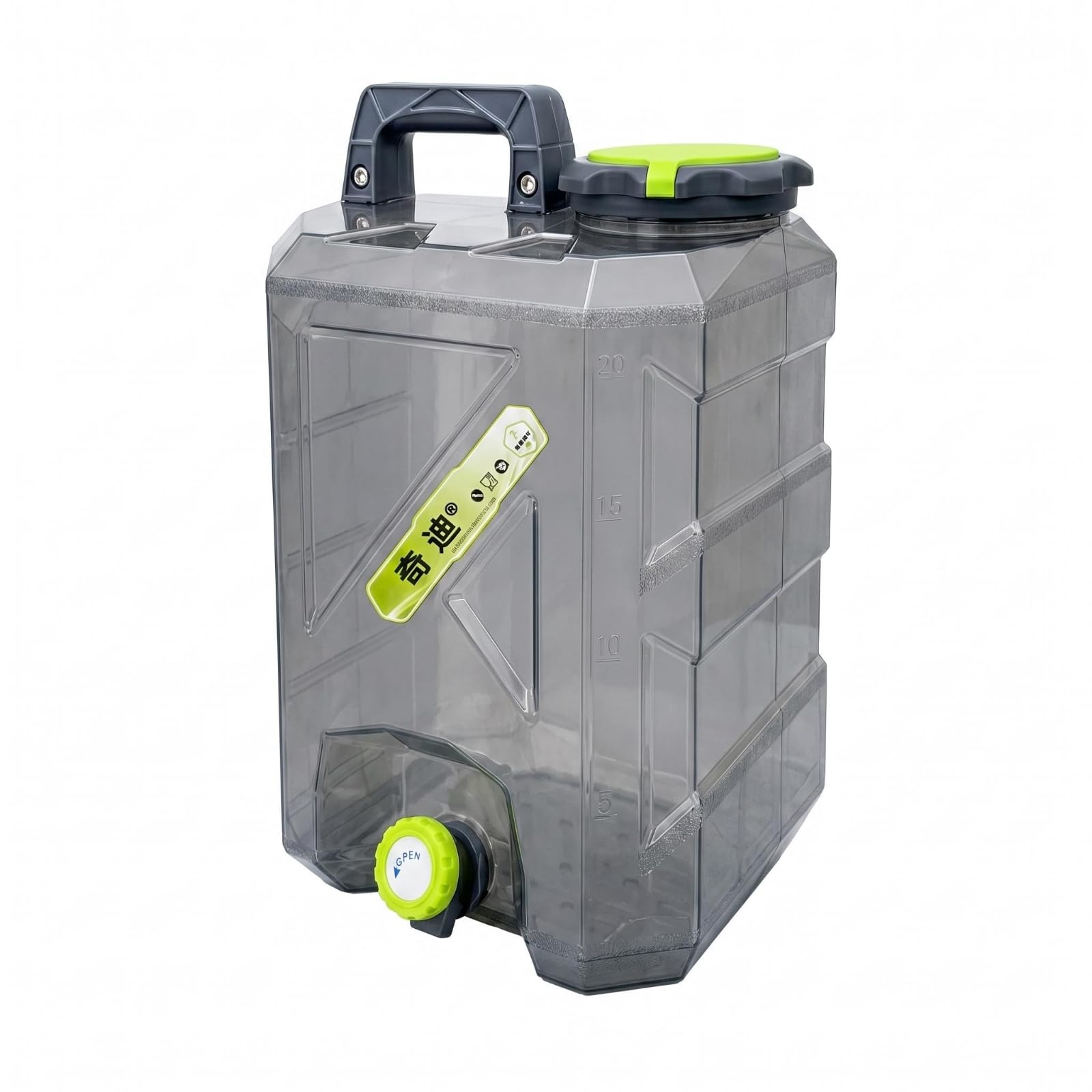 BNF® Water Container Handheld Car Water Container Food-Safe Safe for Campers, Outdoor, Grey, 20L-image-41
