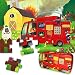 Puzzles for Kids Ages 4-8 Year Old 24 Pieces Large Fire Truck Kids Jigsaw Puzzles, Professional Preschool Toy Puzzles for Toddlers Boys and Girls -16"x12" with Storage Box
