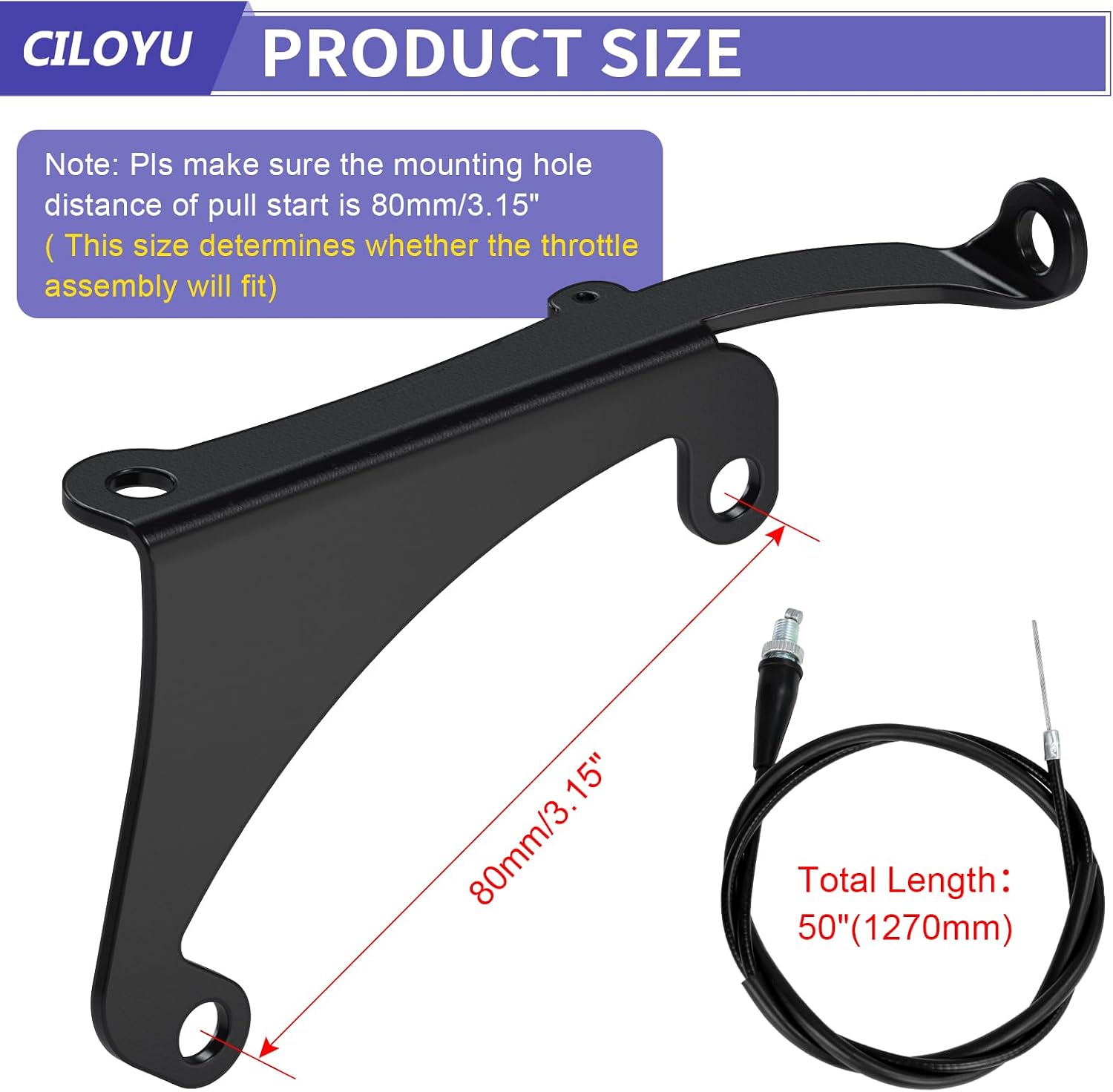 Throttle Linkage Kit, Throttle Control Bracket Assembly Compatible with Predator 212cc 224cc GX160 GX200 Coleman Minibike CT200U-EX CT200U BT200X Baja MB200 Axis M200 Parts Mini Bike Throttle