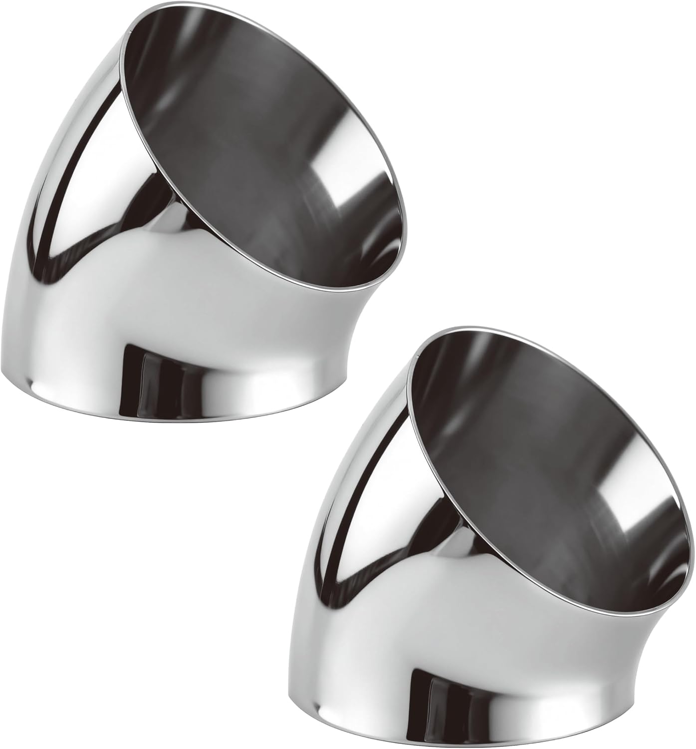 Stainless Steel Elbow 4" 45° Mandrel Bend Elbow-Thickness 16GA/.065" Wall, 304 Stainless Elbow Exhaust Tubing for Car Modified Exhaust Elbow Pipe, Stair Handrail (2 Pack))