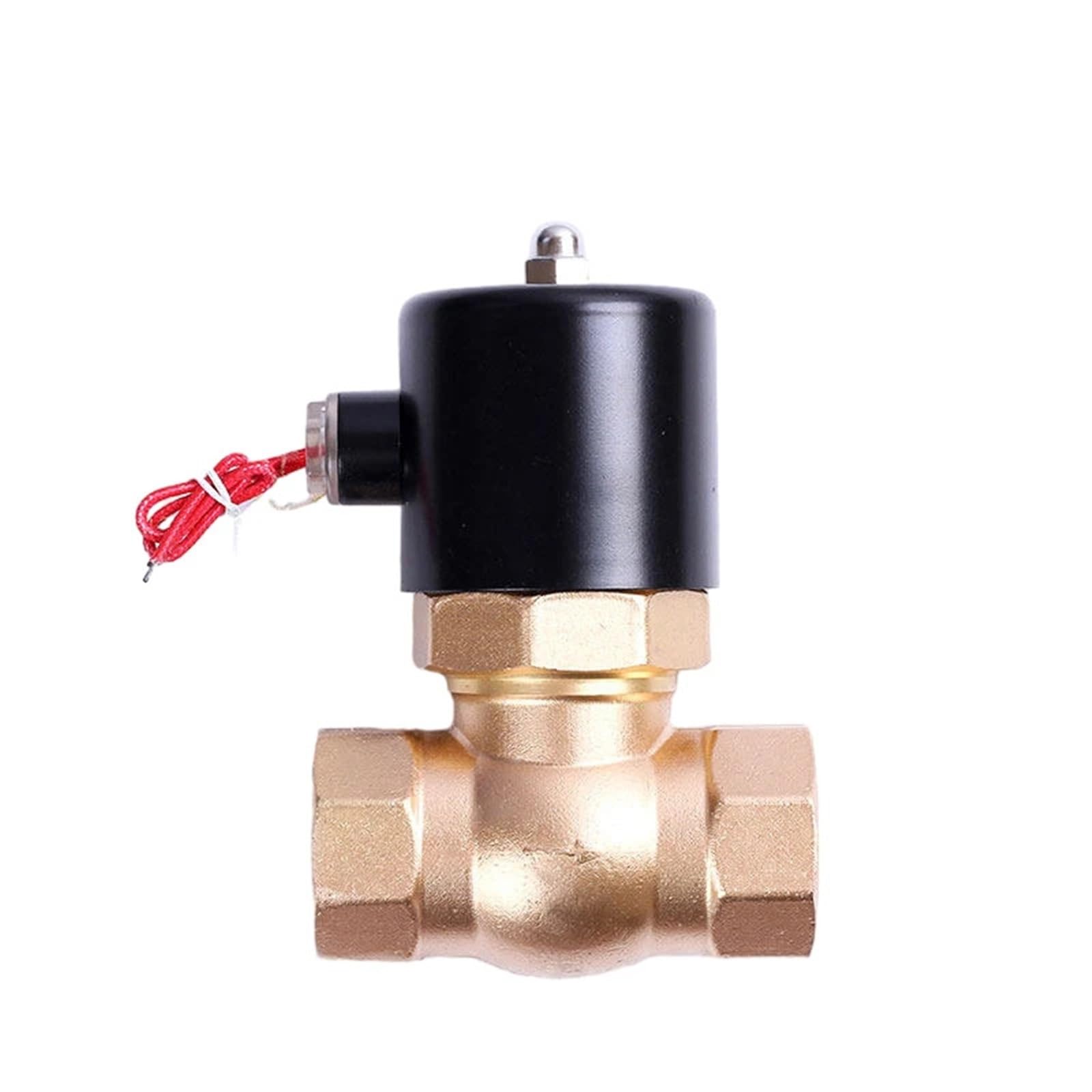 Yiqtjnzfgp 24Vdc 1-1/4" High Temperature Steam Solenoid Valve Normally Closed Brass Two Way Internal Thread Electric 220V 110V 24V 12V(24Vdc)
