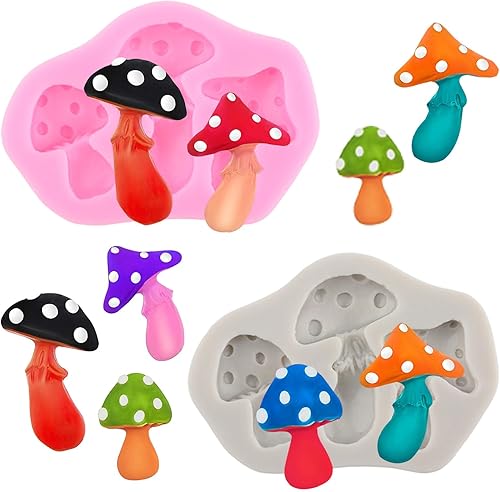 Miniatura 3 de Moldes de hongos para chocolate, hongos y verduras, molde de silicona para decoración de pasteles, decoración de cupcakes, pasta de goma de mascar