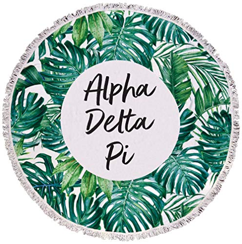 Sorority Shop Alpha Delta Pi - Palm Leaf - Fringe Towel - Blanket