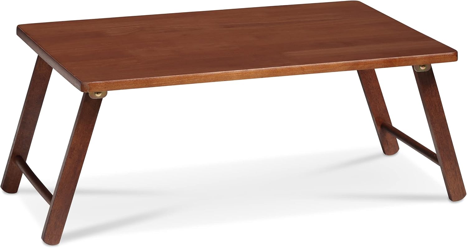 PJ Wood Folding Laptop Desk and Bed Tray Table - Honey Oak