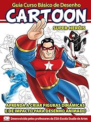 Capa de Guia Curso Básico de Desenho Cartoon Super-Heróis