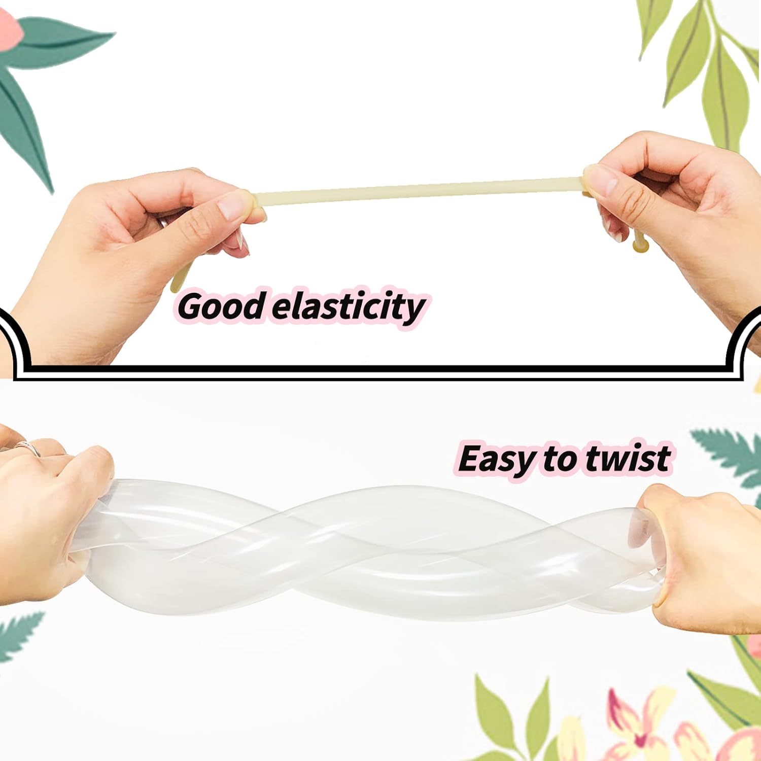 Clear 260 Balloons 100Pcs Modelling Balloon Long Skinny Latex Balloons for Birthday Wedding Twisting Ballons for Beginners Making Kid's Carnivals Party Decoartion 100Pcs-Clear - Image 4