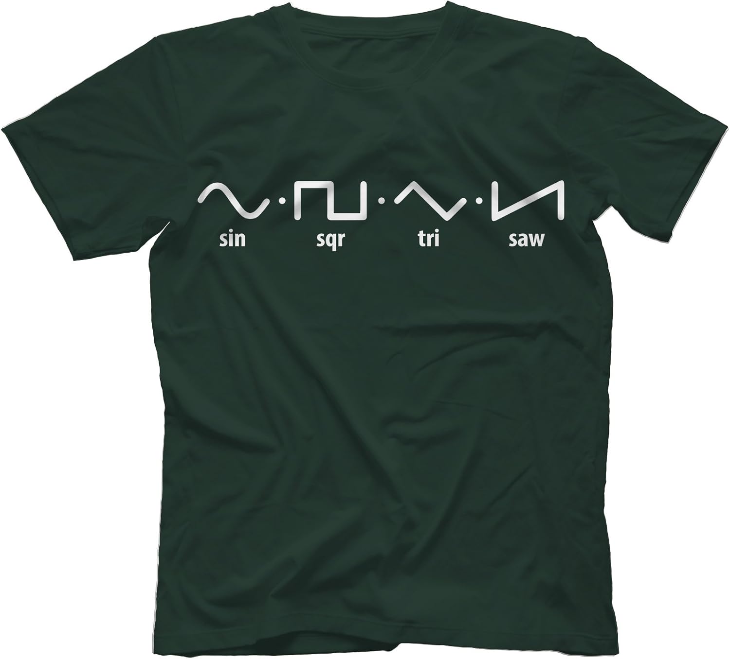 Steeds Waveforms T-Shirt Cotton Synthesiser Analog Retro Saw Tooth Sine Square Black Xxl 125151995