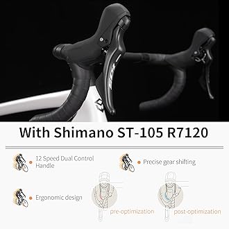 SAVADECK Carbon Road Bike,Lightweight Full Carbon Racing Bicycle with Shimano 105 R7120 24S Shift Groupset and Hydraulic Oil Disc Brake Bike