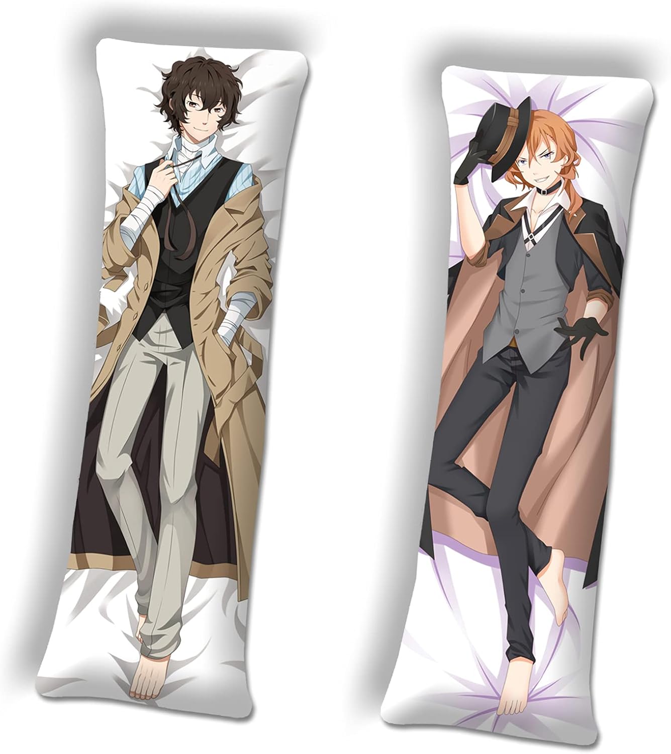 Bungo Stray Dogs Pillow Case Cover Anime Boy Body Pillowcover for Pillow Anime Body Pillow Case Long Peach Skin 59 x 19.6 in