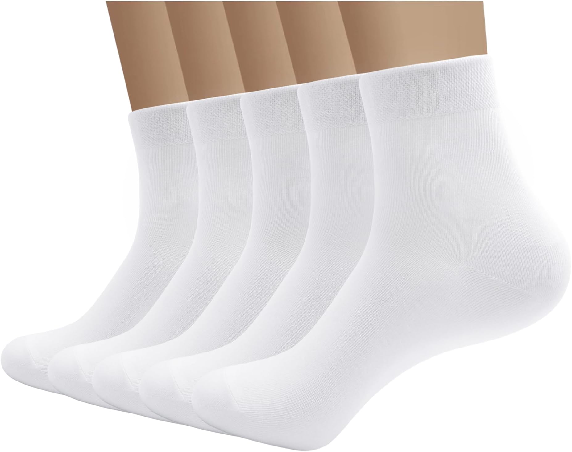 SERISIMPLE Viscose Bamboo Men sock Breathable Sock Quarter Thin Ankle High Sock Comfort Cool soft Sock 5 Pairs