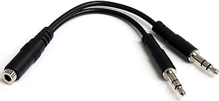 StarTech.com Câble séparateur de casque 4 broches de 3,5 mm vers 2 x 3 broches de 3,5 mm - F/M (MUYHSFMM)