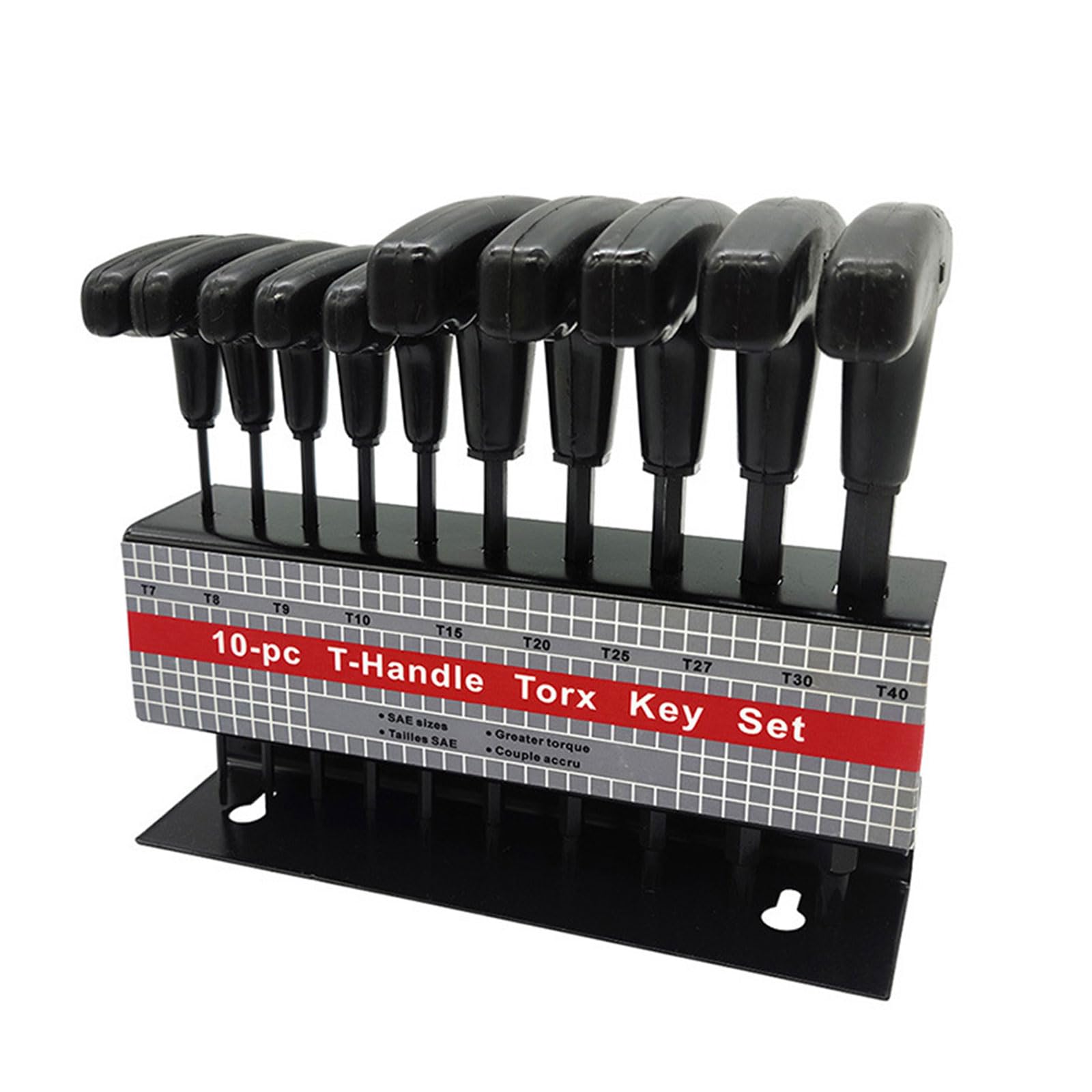 Msioytog Black 10Pcs Hexagon Set With Flat Head T-Shaped Handle 2-10Mm Wrench Multifunctional Spanners For Mechanical Maintenance Home