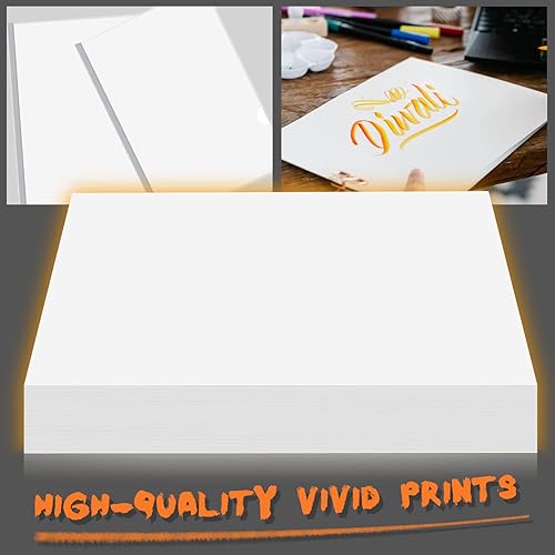 Miniatura 4 de Paquete de 50 cartulina blanca gruesa de 8.5 x 11 pulgadas, cartulina blanca pesada, papel grueso en blanco para impresión, cartulina de 80 libras