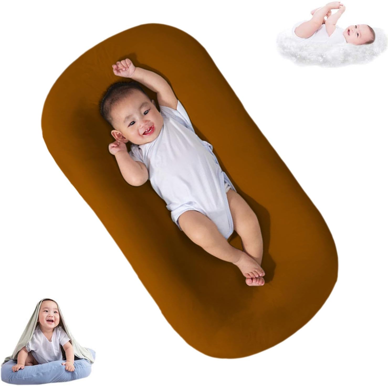 Baby Lounger, Baby Lounger for Newborn, Infant Loungers for Home and Trave (Blue)