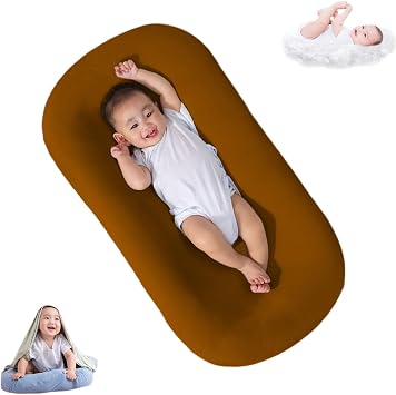Baby Lounger Tummy Time Mat for Newborn, Portable Infant Support Cushion for Home and Travel Blue