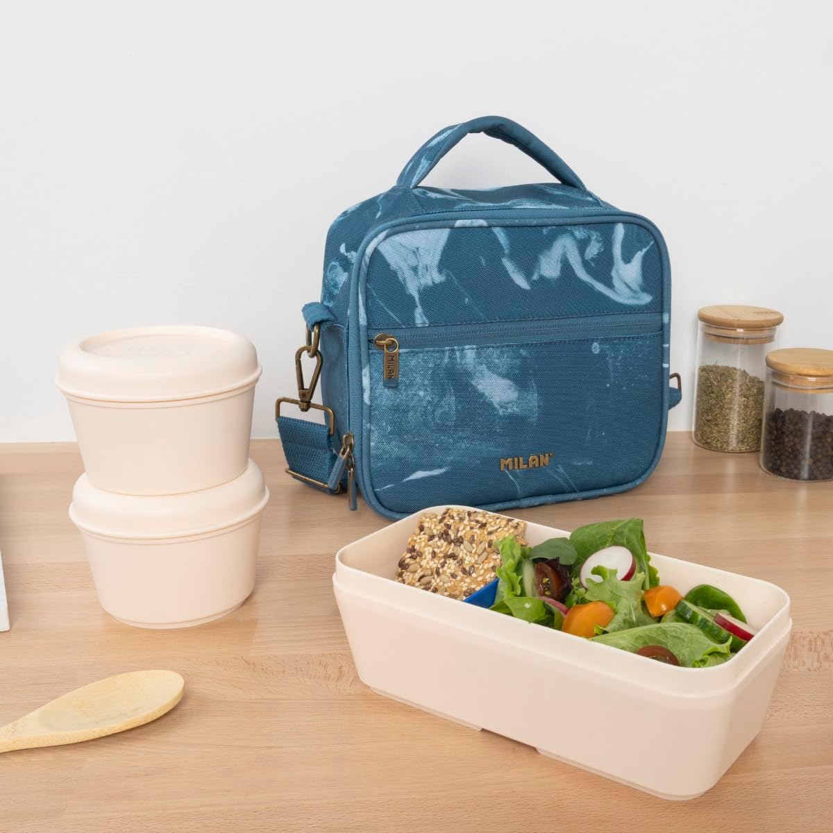 MILAN® Lava Series 3.5 Litre Cooler Bag with 3 Containers - Blue