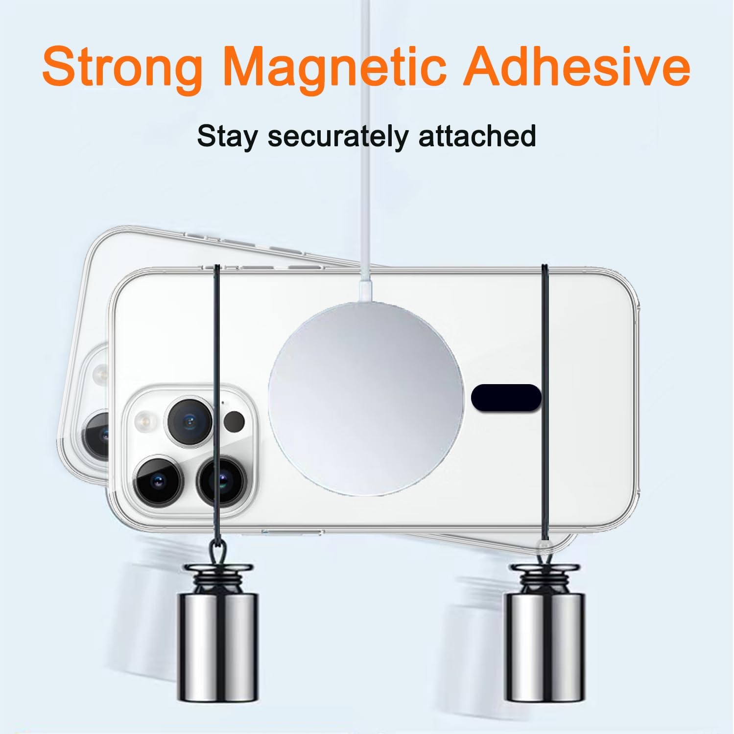 COJOC 3PCS for Magsafe Ring Sticker,Universal Magnetic Conversion Adapter Compatible with Wireless Charging Accessories for iPhone 17/Air/16/15/14 Series, Galaxy Series and Phone Case,Dark Blue image 3