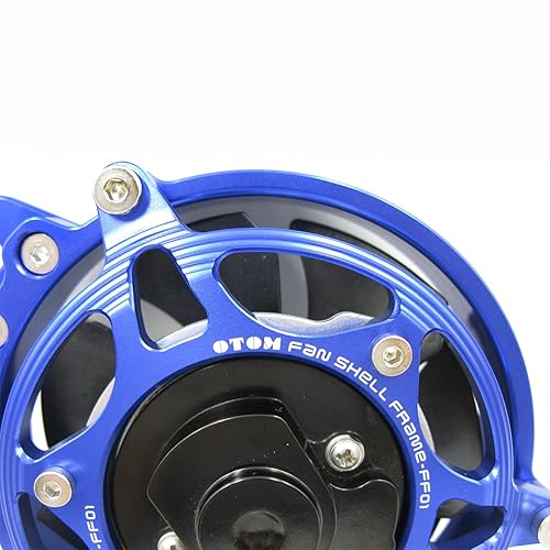 Miniatura 4 de OTOM Ventilador extractor de hoja de paleta de 4 pulgadas con cubierta de soporte, marco de carcasa para motocross Dirt Pit Bike ATV Quad Motocross