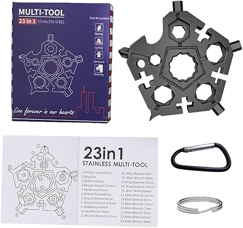 Miniatura 8 de Paquete de 10 destornilladores multiherramienta de copo de nieve 23 en 1 de acero al carbono, 18 en 1 para múltiples herramientas de nieve, nueva