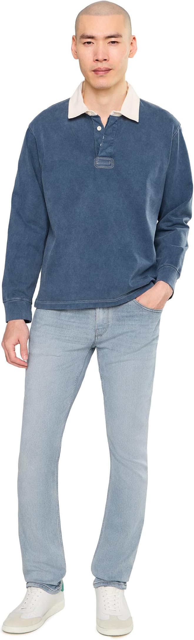 Мужские джинсы Paige Federal Transcend Slim Straight Fit Jeans in Farrand, цвет: Синий — фото 3