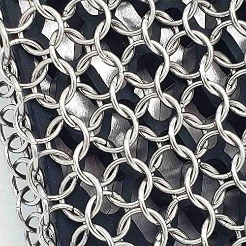 Bbq Dragon Chainmail Grill Brush And Scraper - Stainless Steel Grill Cleaning Brush - Heavy Duty And Bristle Free Grill Cleaner, Grill Scraper - Safe For Porcelain - Perfect Grill Accessories Gift #TOP7