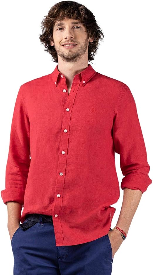 Ripley - CAMISA EL GANSO LINO CALCE REGULAR MANGA LARGA