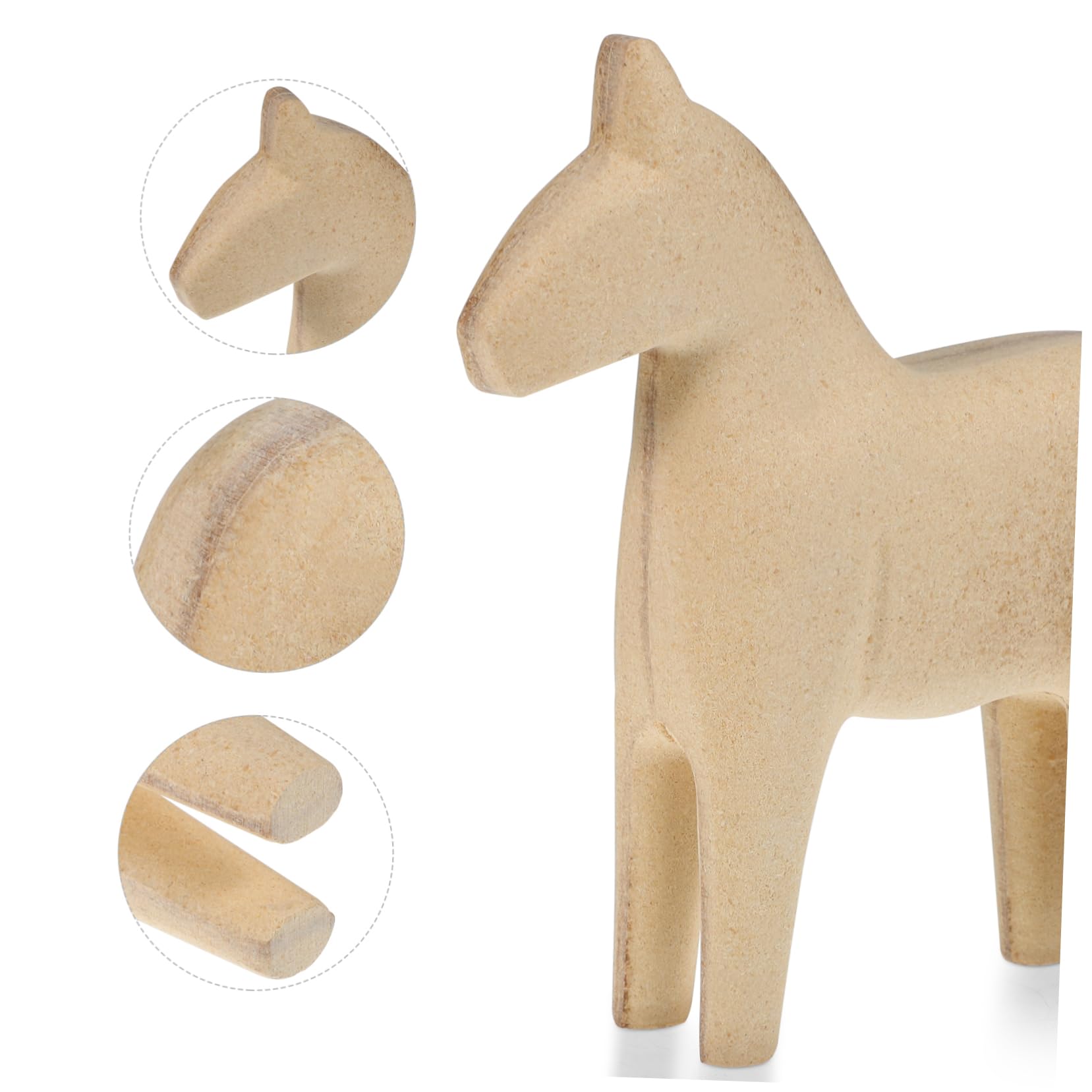 TEHAUX 3 Set Statua Del Cavallo Roba Da Poster Corsa Rodeo Decorazioni Per Bomboniere Gicos Forniture Fai Da Te Per Artigianato in Legno Fai Da Te Di Legno 2 Pezzi * 3