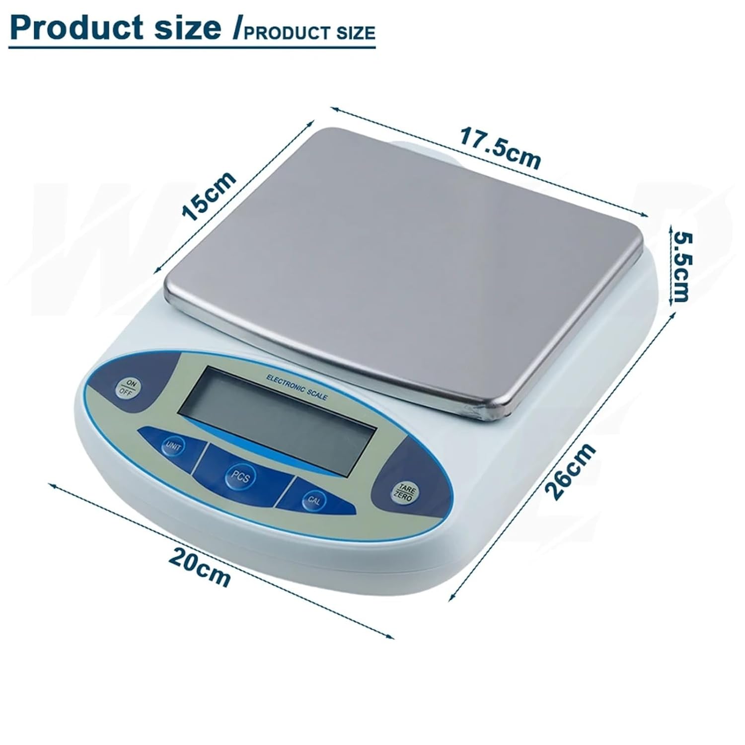 5000g (5kg) 0.01g Digital Electronic Balance - High Precision Count Scale for Lab, Jewelry, Industrial & Kitchen Weighing(JM-B5000)