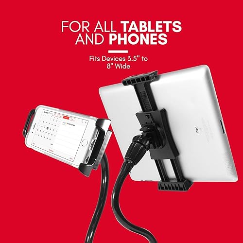 Miniatura 4 de Macally - Soporte para tablet, soporte para taza para iPad, soporte para automóvil, flexible de cuello de cisne de 12 pulgadas, soporte para tableta